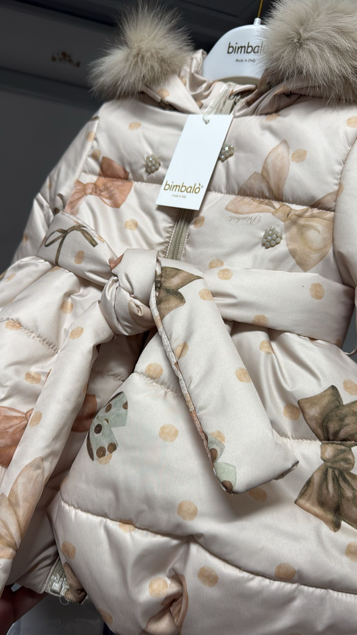 Bow Beige Coat